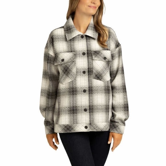 Boston Traders Jackets & Blazers - NWT Boston Traders Ladies' Shirt Jacket, Gray - Size XL